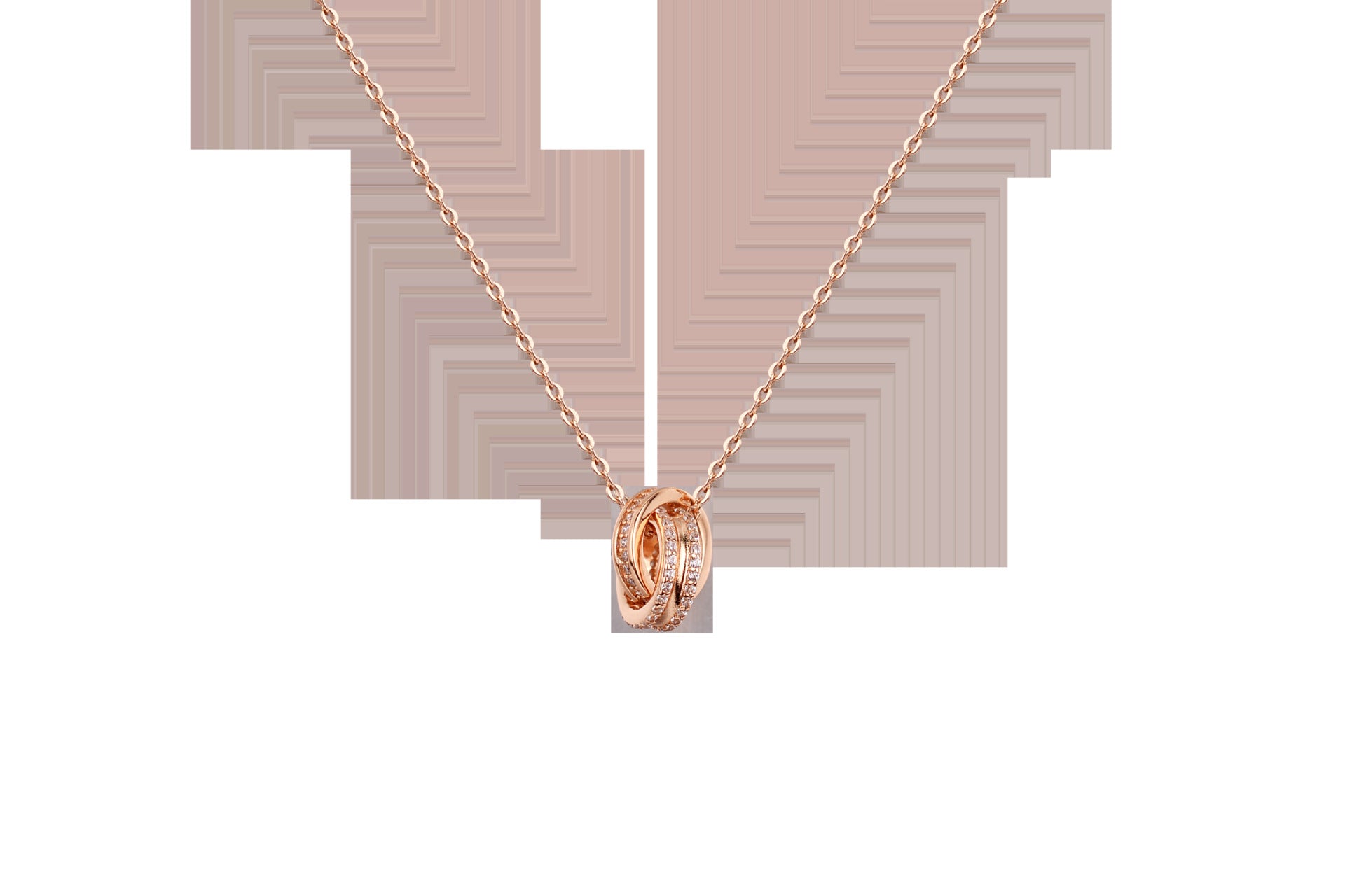 ÉCLAT™ — Double Ring S925 Silver Necklace