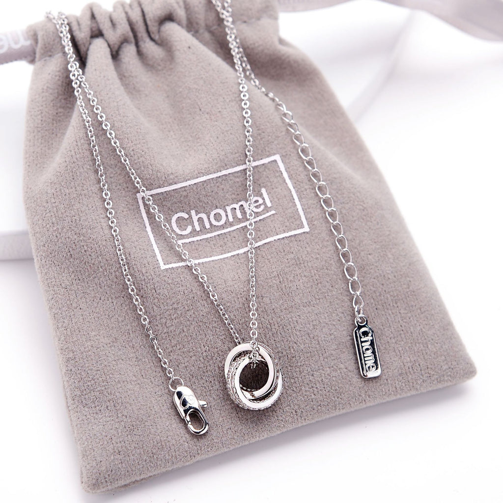 ÉCLAT™ — Double Ring S925 Silver Necklace