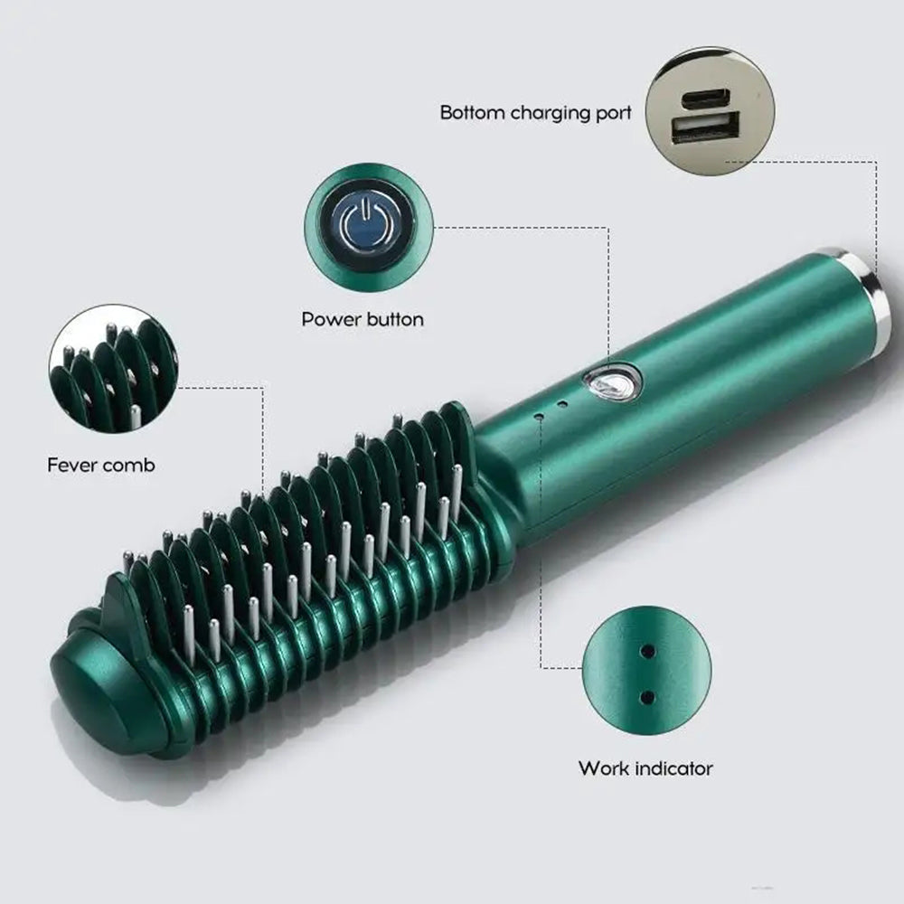 GLAMGO™ — Cepillo 2 en 1 para Alisar y Ondular