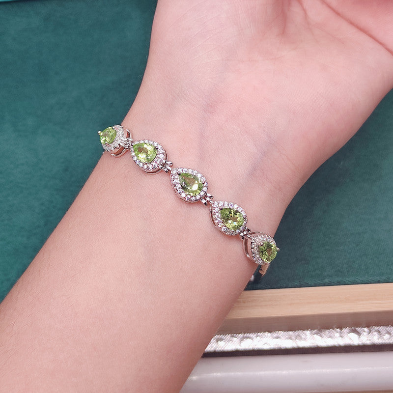 VERDÉA™ — Pulsera de Cristal Natural Olivino