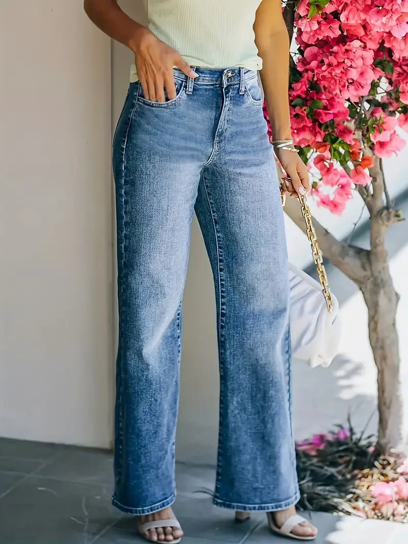 ✨ UrbanFlex™ High Rise Wide Leg Jeans